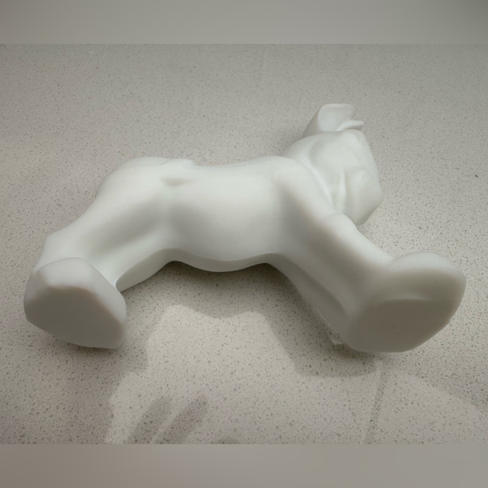 Vintage Fenton White Satin Donkey With Cart RARE - Picture 6 of 17
